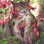 Garden of Hearts Original Watercolor and Gouache Painting