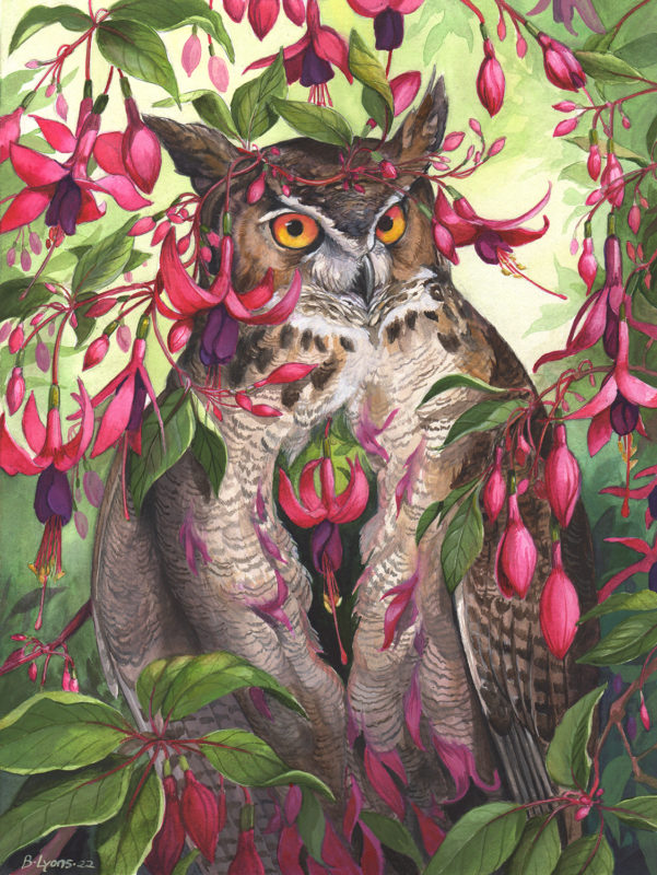 Garden of Hearts Original Watercolor and Gouache Painting