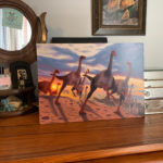 Setup of Gallimimus by Owen Weber