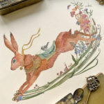 watercolor animal (hare)vintage art for sale by Sucharita Suri