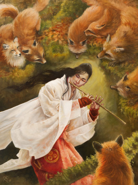 Kitsune painting