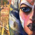 closeup of a painting of Ashoka Tano