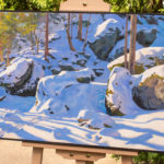 Frozen Sunrise, Mount Toby On Easel 01