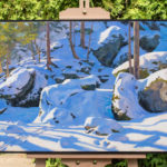 Frozen Sunrise, Mount Toby On Easel 02