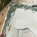 Watercolor heron bird by Sucharita Suri