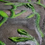 oil painting leaves on girl boy