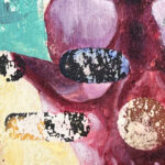 close up of a lemur skull study in oil