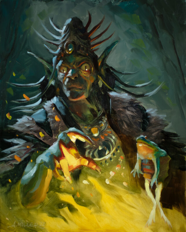 Goblin Shaman oil painting by Aaron Miller