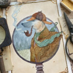 Watercolor Sherlock Hound of Baskervilles