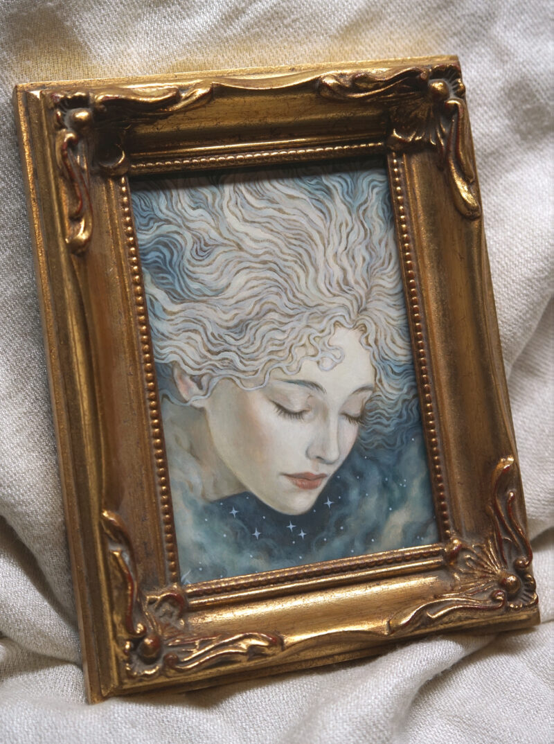 "Lady of the Stars" by Kaysha Siemens - photograph of painting in frame