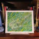 An apathetic mermaid losses themselves amongst the green sea bed. A water color painting I created for a Mermay show back in 2018. This piece is vibrantly green and perfect for a mermaid loving home.