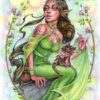 Dragonling, watercolor and colored pencils by Christine Karron