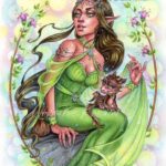 Dragonling, watercolor and colored pencils by Christine Karron