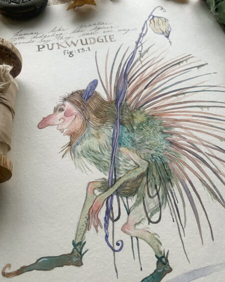 Enchanted Companions- Pukwudgie watercolor