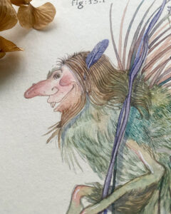Enchanted Companions- Pukwudgie watercolor