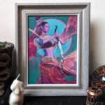 original painting from sam hogg, feminine figurative art