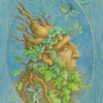 The Oak King sits for his portrait