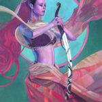 original painting from sam hogg, feminine figurative art