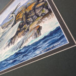 Corner photo showing a close up of the artist signature