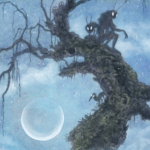 Faerie forest moonrise by Teal Newcomb