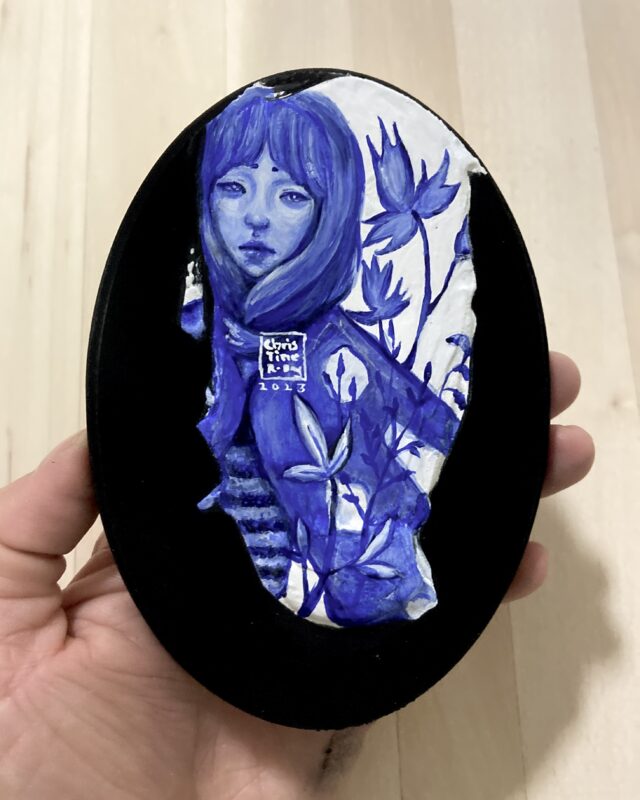 "Metamorphs de Mini Porcelaine, The Hübners Wasp Moth" - by Christine R. Bay