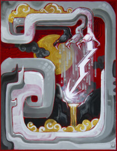 Storm Serpents is a Mixed Media painting by Dan Cohen