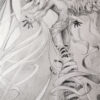 Image detail of graphite drawing