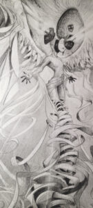 Image detail of graphite drawing