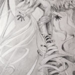 Image detail of graphite drawing