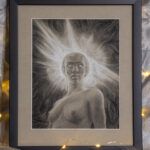 eclipse charcoal portrait drawing