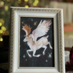 Upclose of framed painting