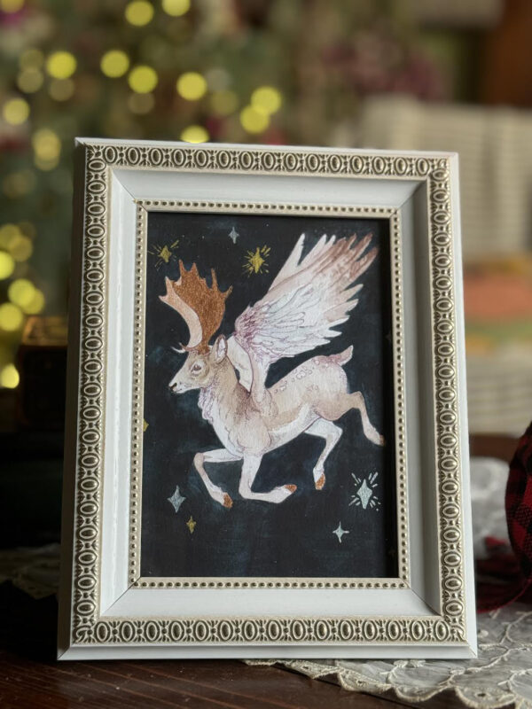 Upclose of framed painting