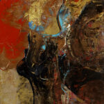 The Jazz Singer by Lisa L Cyr mixed media painting