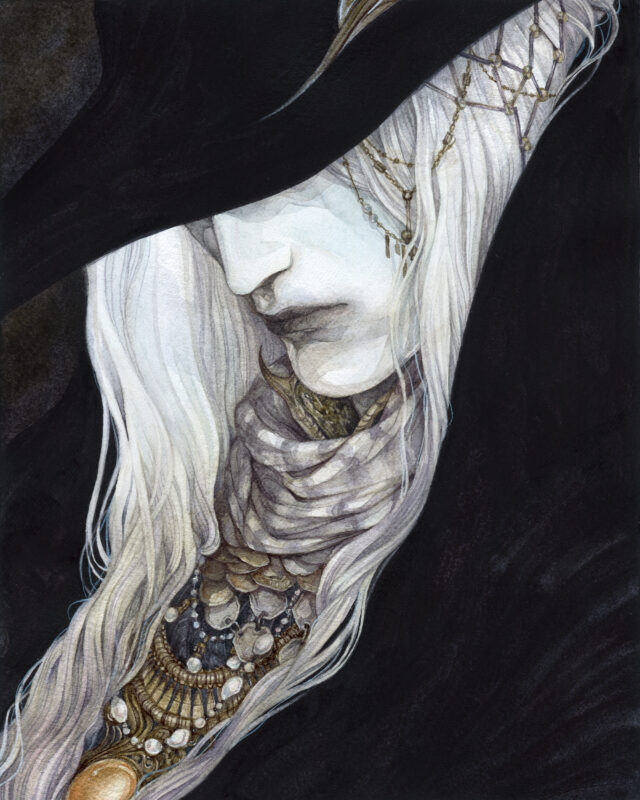 "Bounty" Dory Whynot, 2023. Watercolor on hot press paper 8 x 10"