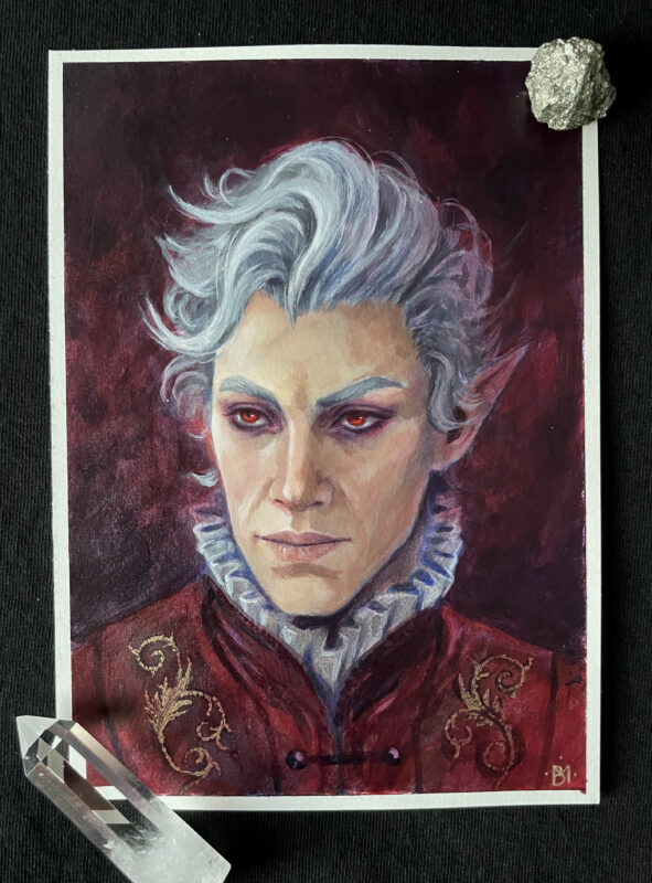 Acrylic Portrait painting of Astarion