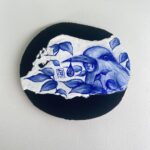 "Metamorphs de Mini Porcelaine, The Bearer of Non-time (Black-naped Oriole)" - by Christine R. Bay