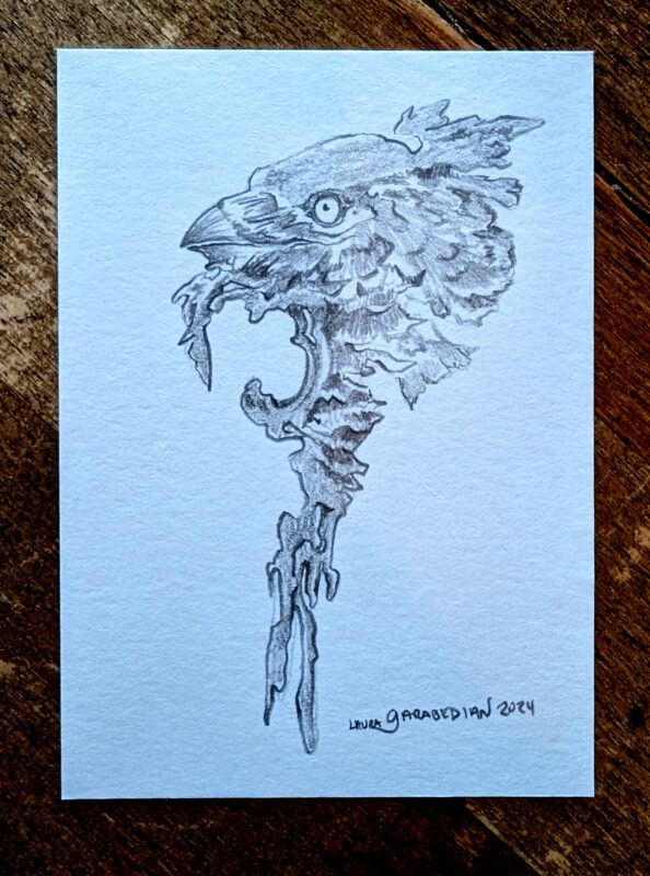 FeatherFall Miniature Study by Laura Garabedian
