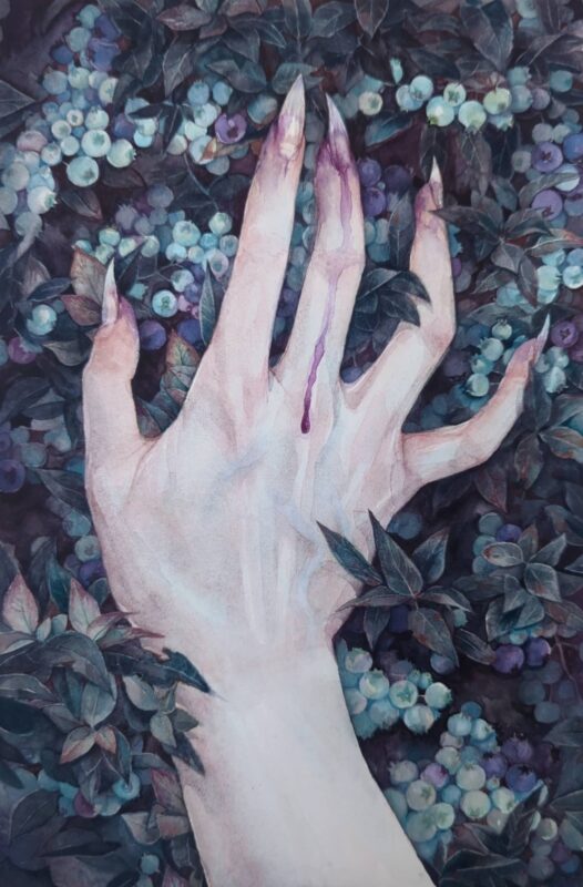 "August" Dory Whynot, 2024. Watercolor on hot press paper