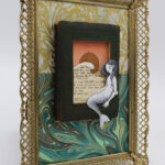 Oceans Spells, Mermaid art altered book detail