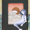 Oceans Spells, Mermaid art altered book detail close up book