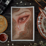 'Witness' full painting in a layflat setting.