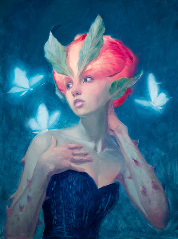 Rose dryad and mana moths.