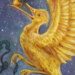 Detail shot of The Golden Bird painting