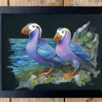 kenai fjords series tufted puffin framed painting