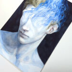 "Blue Ruin" Dory Whynot, 2024. Watercolor on hot press paper