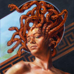 Medusa is a traditional mixed media painting by Dan Cohen.