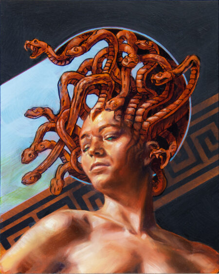 Medusa is a traditional mixed media painting by Dan Cohen.