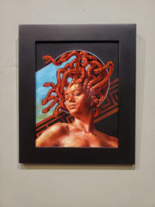 Medusa is a traditional mixed media painting by Dan Cohen. 