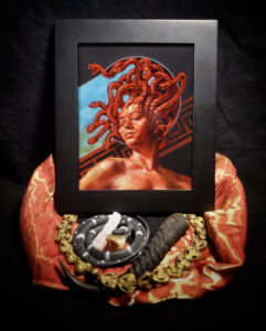 Medusa is a traditional mixed media painting by Dan Cohen. 