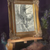 framed winged kelpie drawing